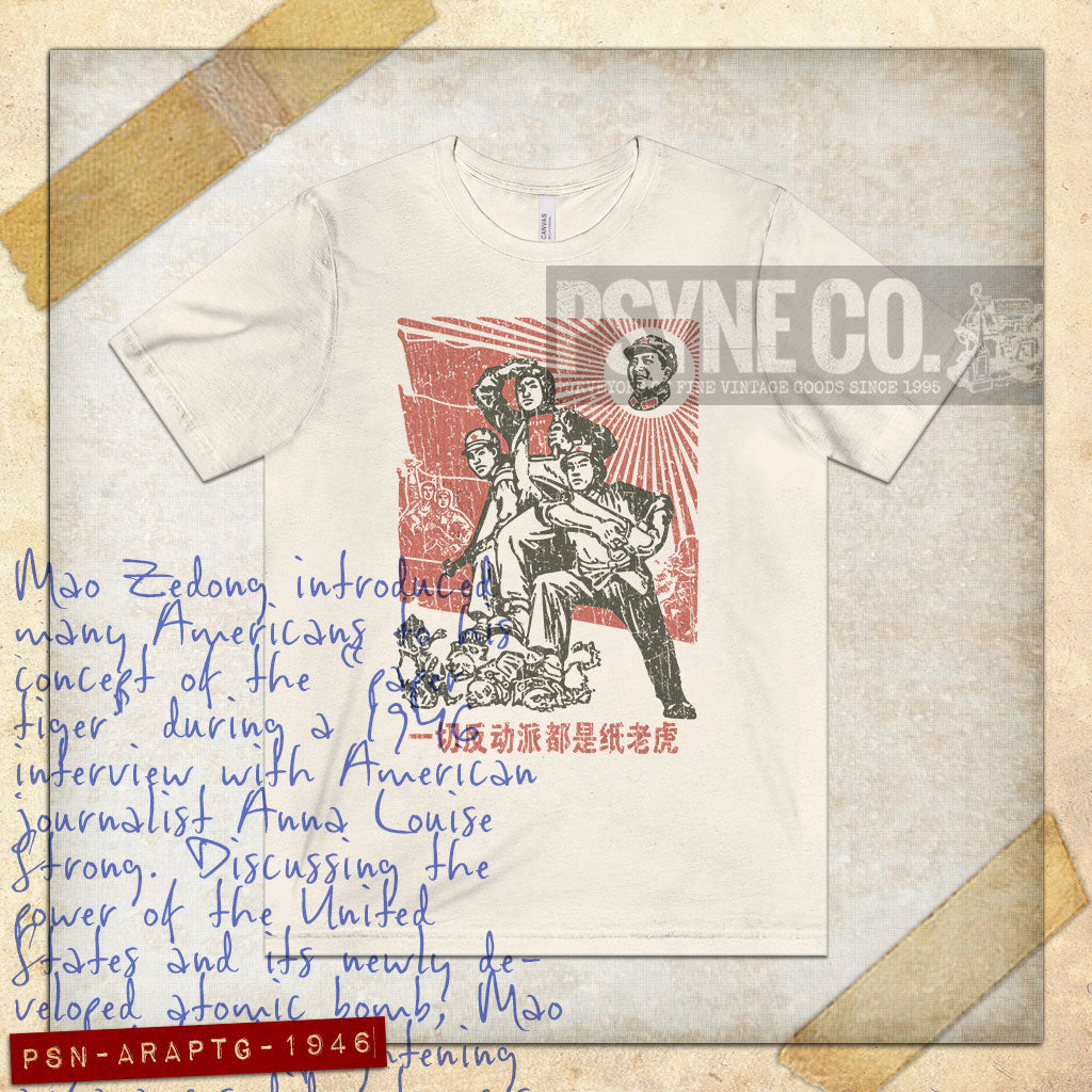 All Reactionaries Are Paper Tigers 1946 Vintage Men's T-Shirt