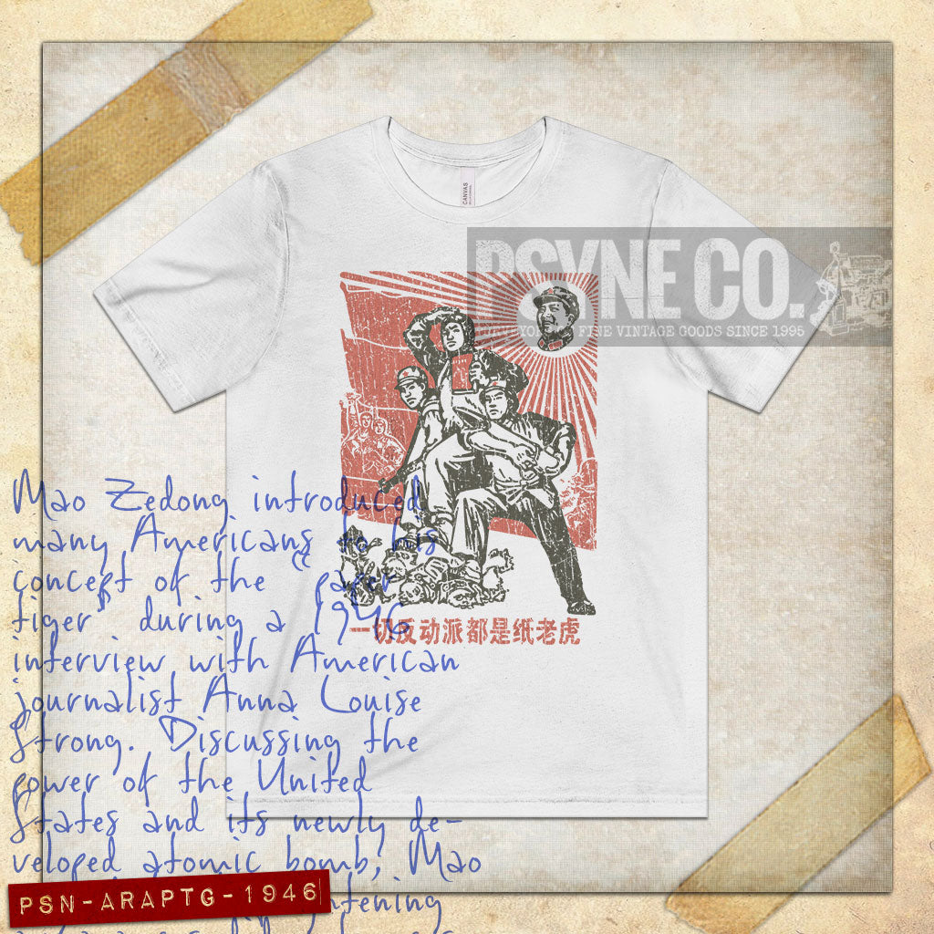 All Reactionaries Are Paper Tigers 1946 Vintage Men's T-Shirt