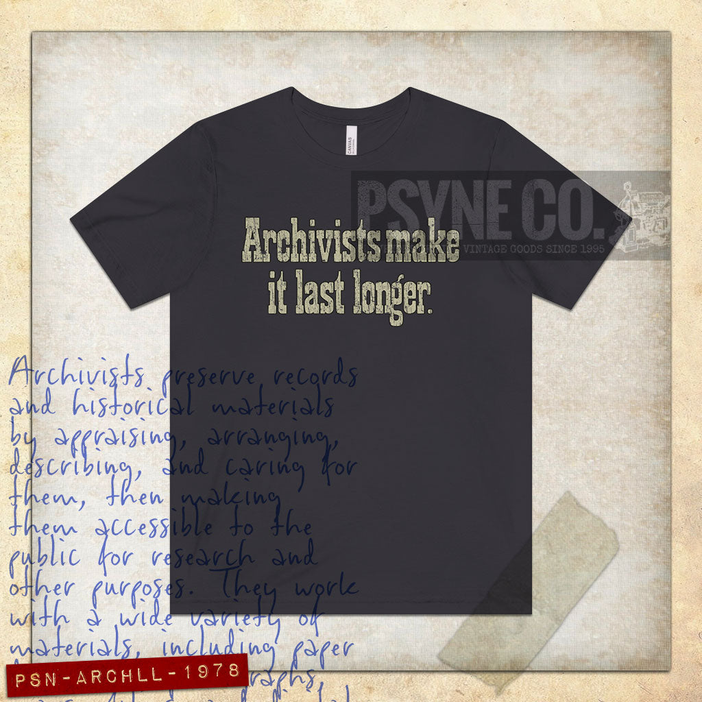 Archivists Make It Last Longer 1978 Vintage Men's T-Shirt