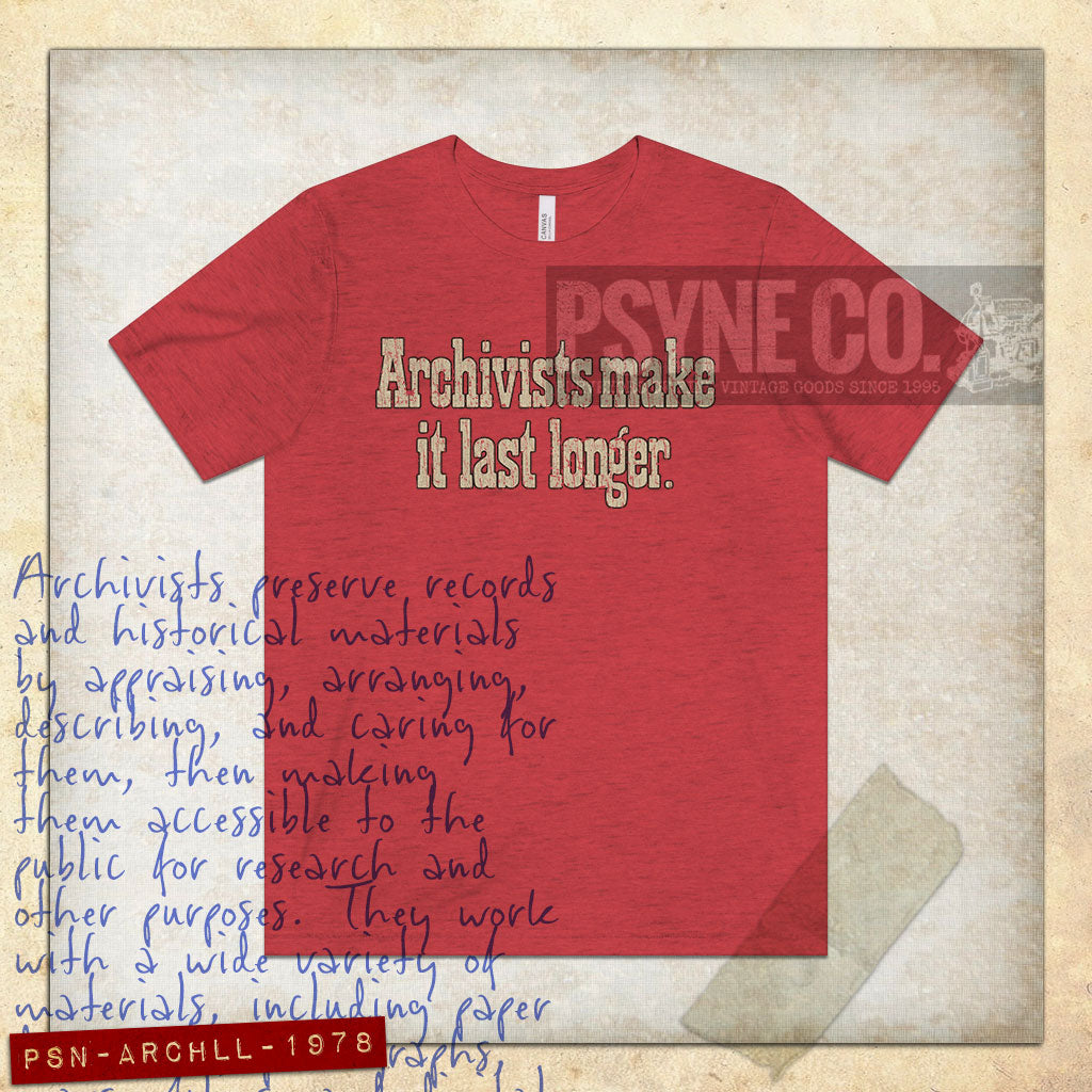 Archivists Make It Last Longer 1978 Vintage Men's T-Shirt