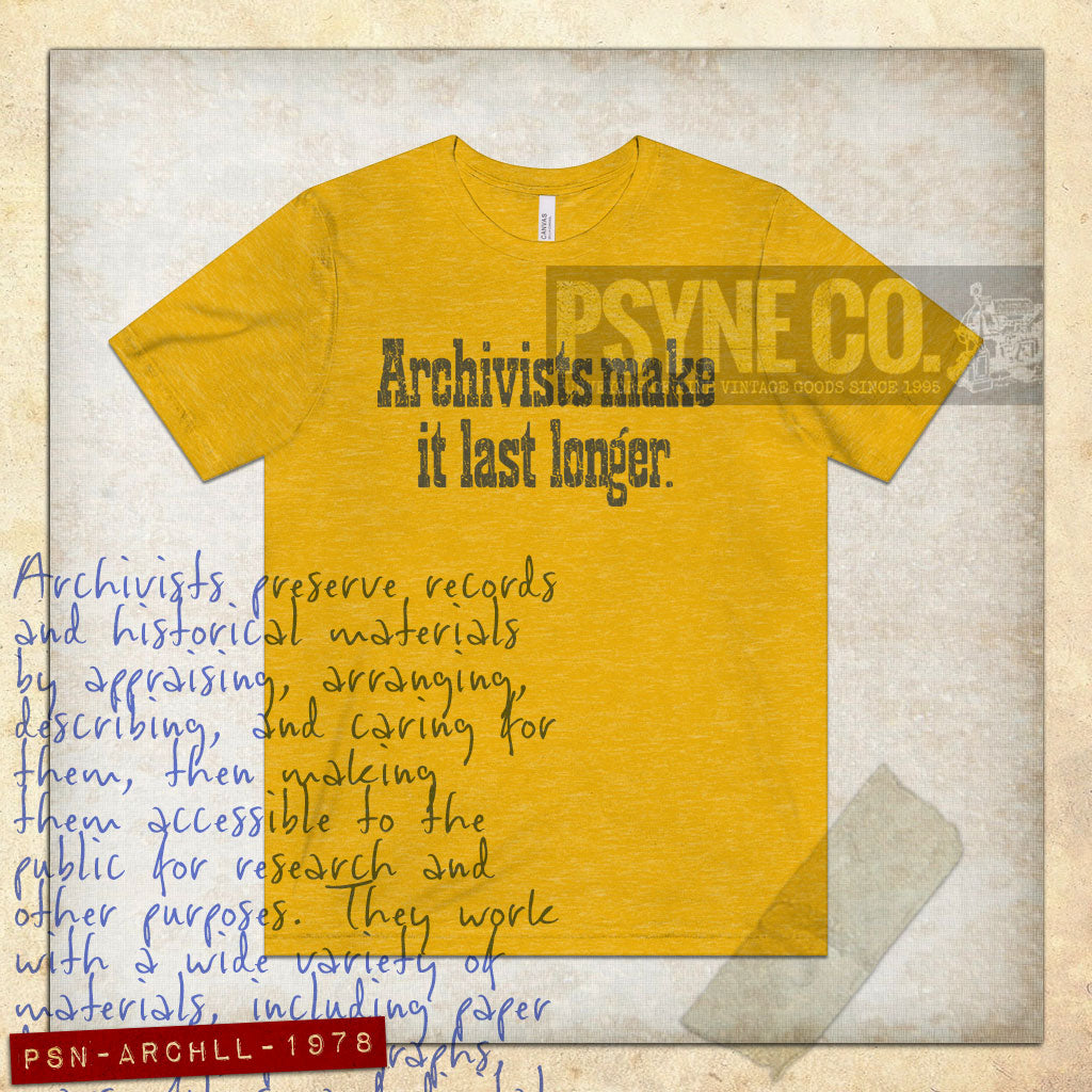 Archivists Make It Last Longer 1978 Vintage Men's T-Shirt