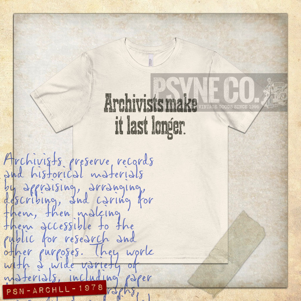 Archivists Make It Last Longer 1978 Vintage Men's T-Shirt