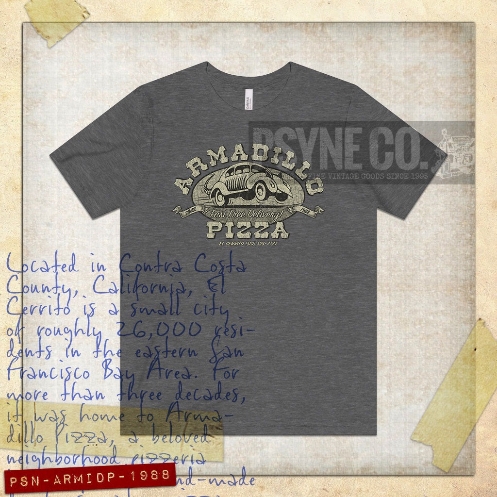 Armadillo Pizza 1988 Vintage Men’s T-Shirt
