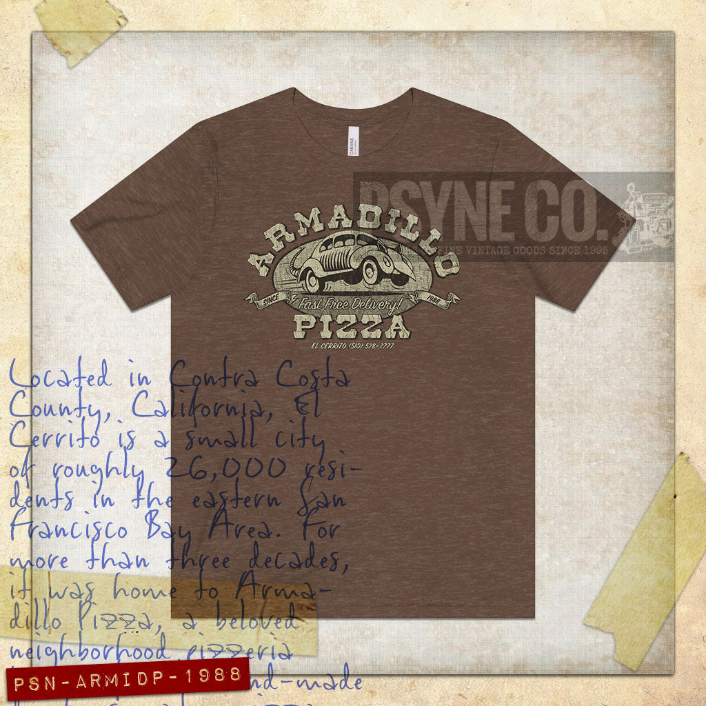 Armadillo Pizza 1988 Vintage Men’s T-Shirt