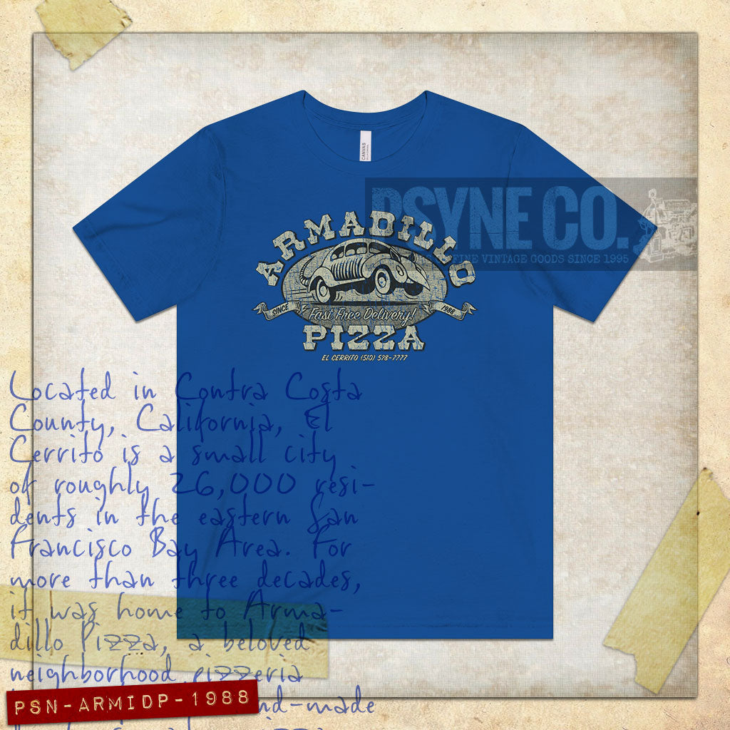 Armadillo Pizza 1988 Vintage Men’s T-Shirt