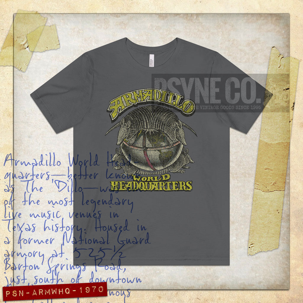 Armadillo World Headquarters 1970 Vintage Men's T-Shirt