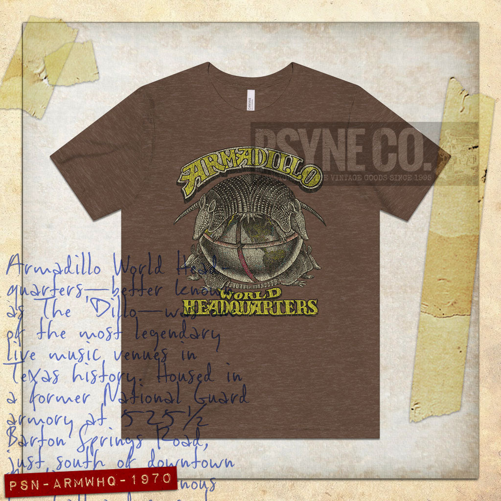 Armadillo World Headquarters 1970 Vintage Men's T-Shirt