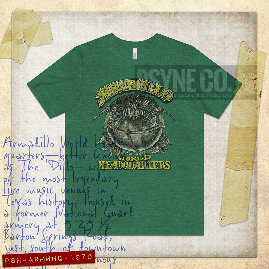 Armadillo World Headquarters 1970 Vintage Men's T-Shirt