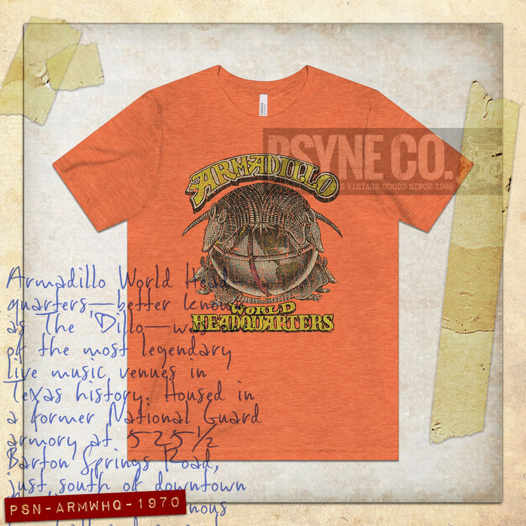 Armadillo World Headquarters 1970 Vintage Men's T-Shirt