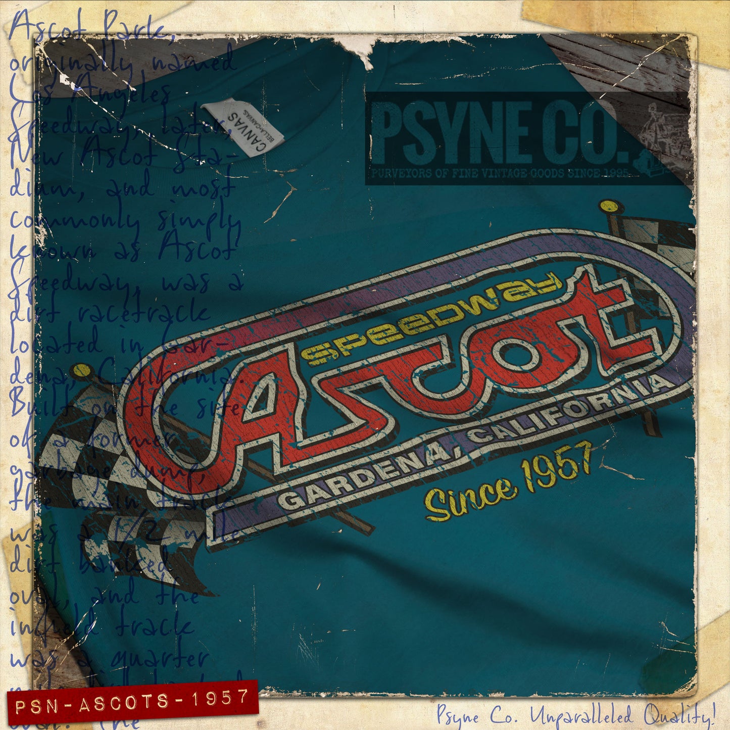 Ascot Speedway 1957 Vintage Men's T-Shirt