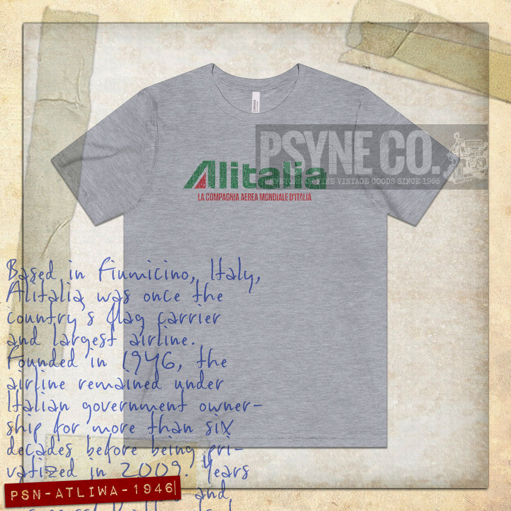 Alitalia - Italy's World Airline 1946 Vintage Men's T-Shirt