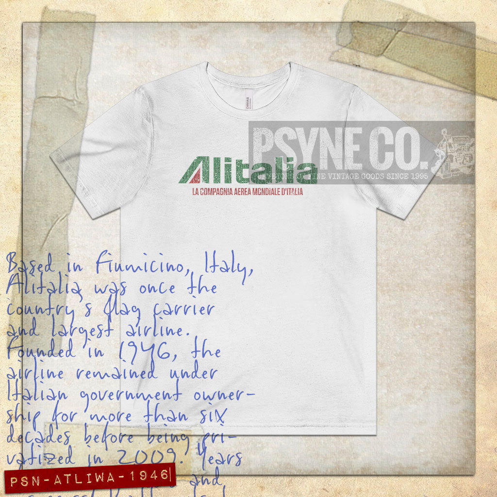 Alitalia - Italy's World Airline 1946 Vintage Men's T-Shirt