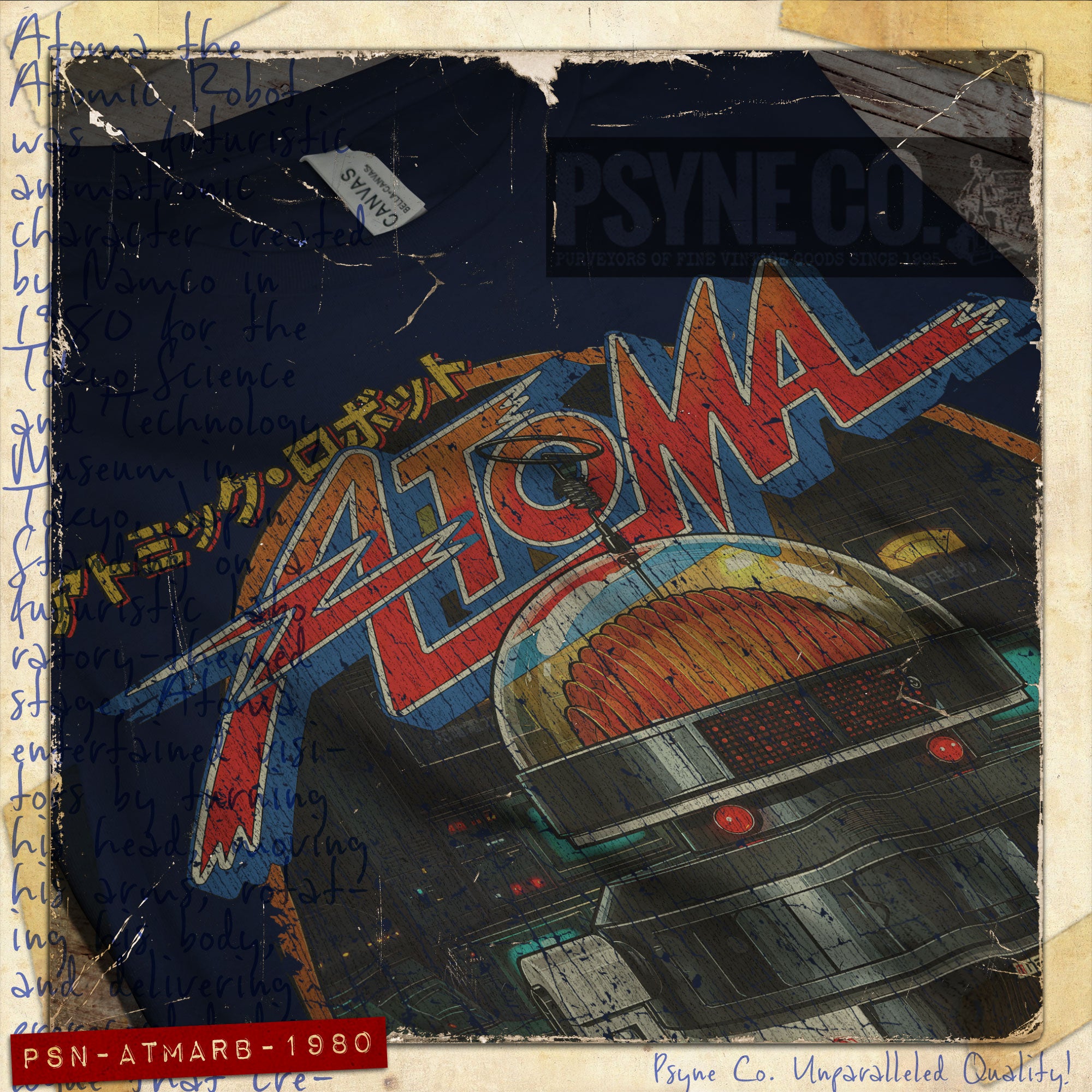 Atoma The Atomic Robot 1980 Vintage Men’s T-Shirt