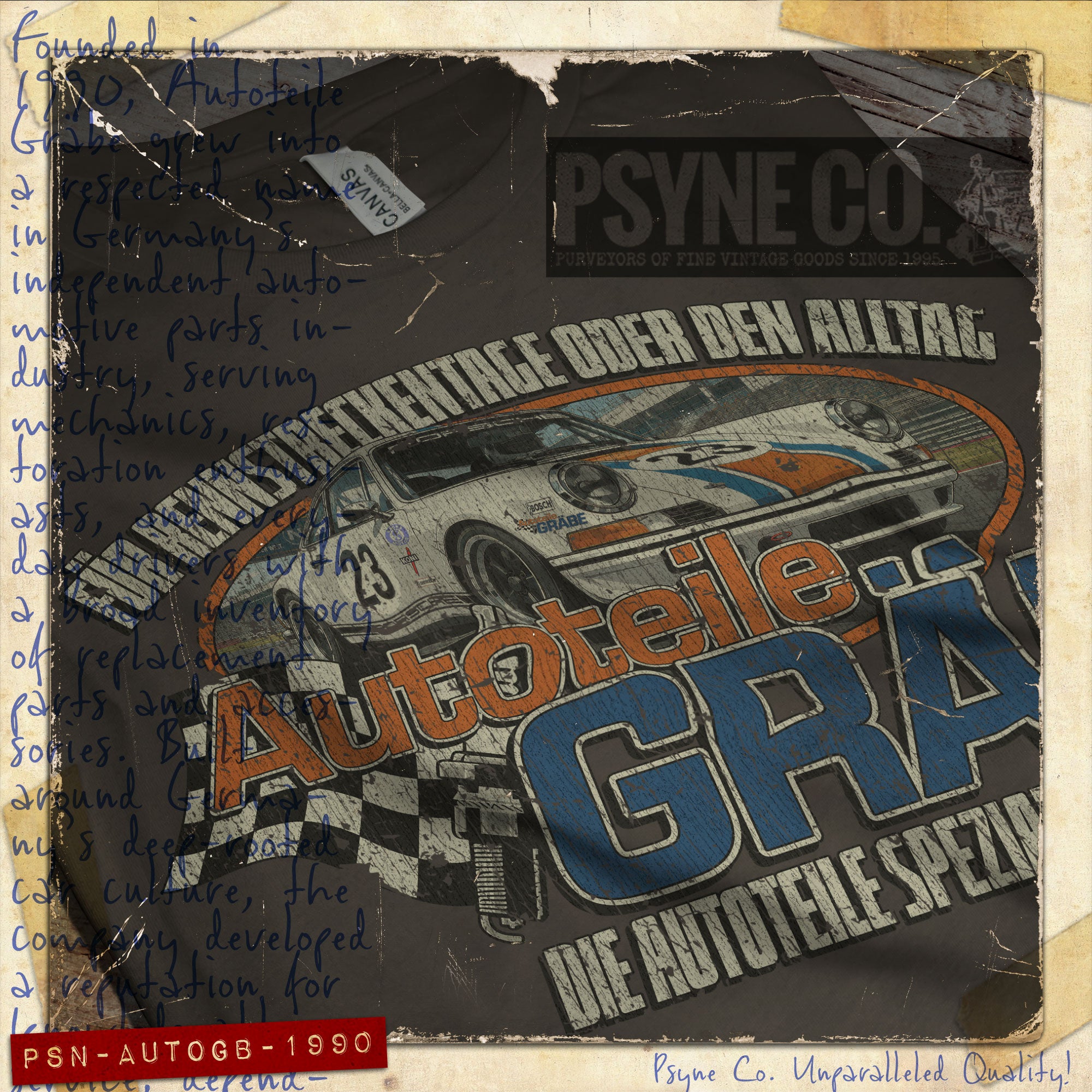 Autoteile Gräbe 1990 Vintage Men's T-Shirt