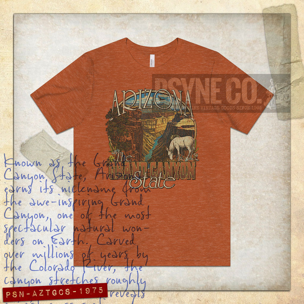 Arizona: The Grand Canyon State 1975 Vintage Men's T-Shirt
