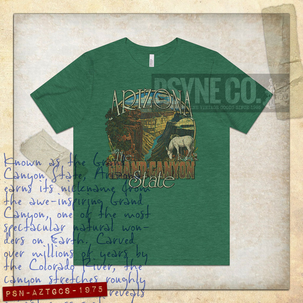 Arizona: The Grand Canyon State 1975 Vintage Men's T-Shirt