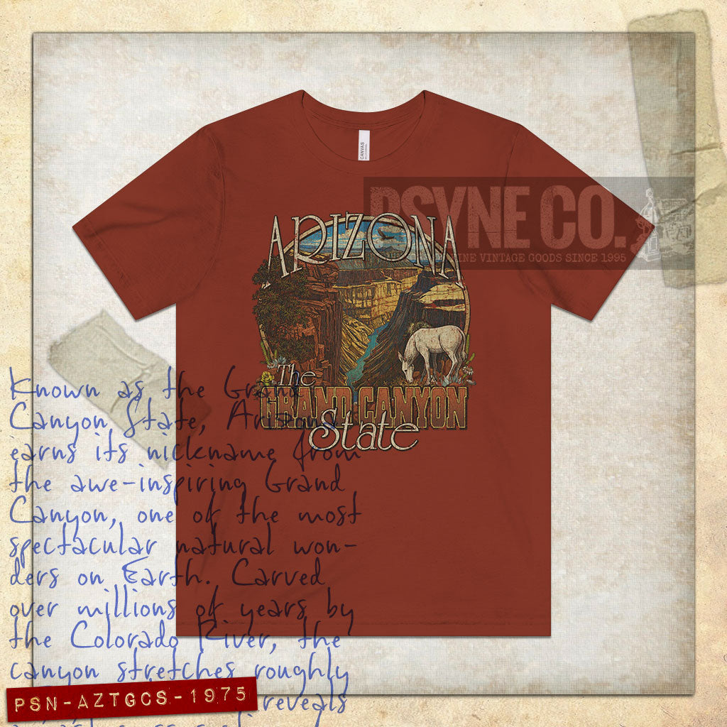 Arizona: The Grand Canyon State 1975 Vintage Men's T-Shirt
