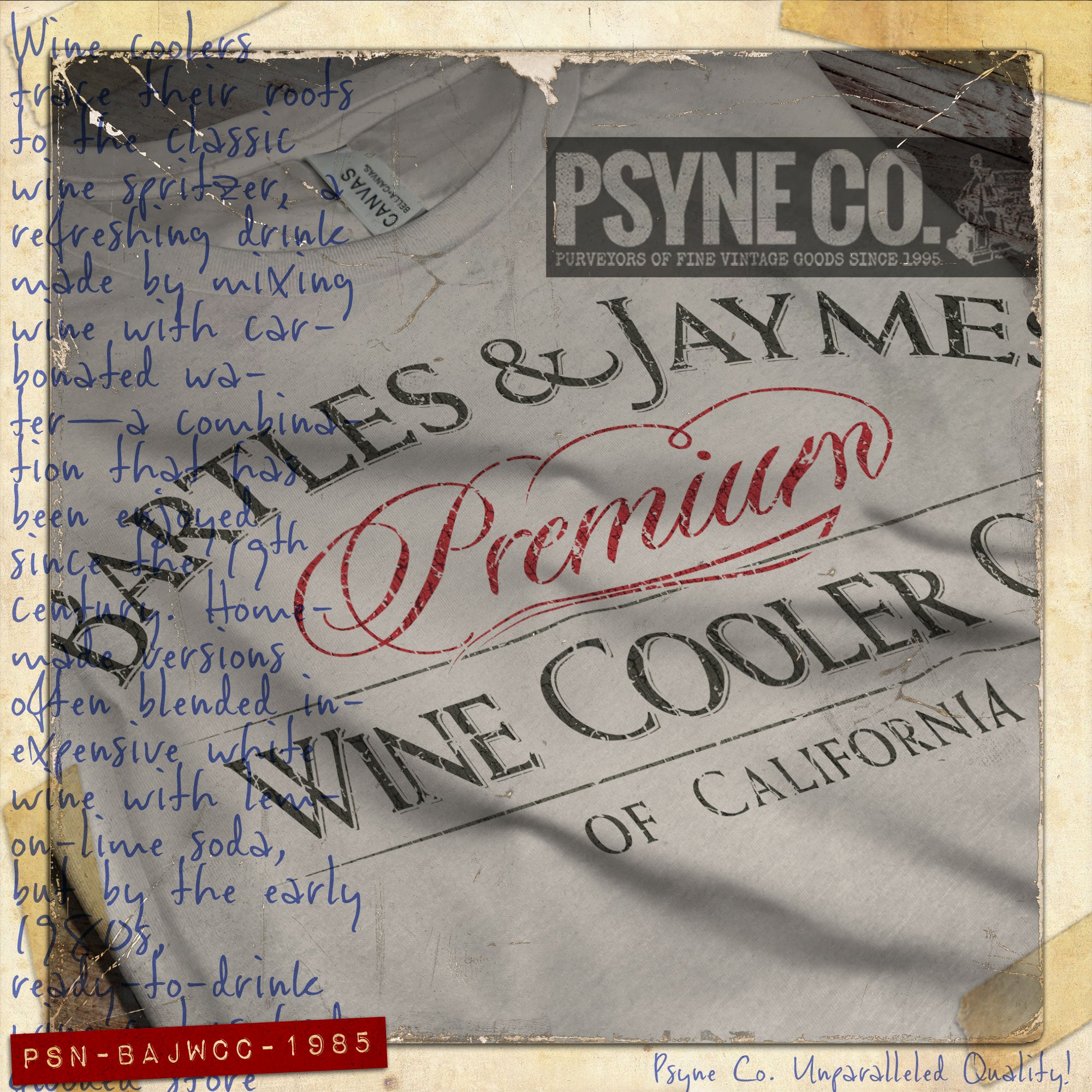 B & J Wine Cooler Co. 1985 Vintage Men's T-Shirt