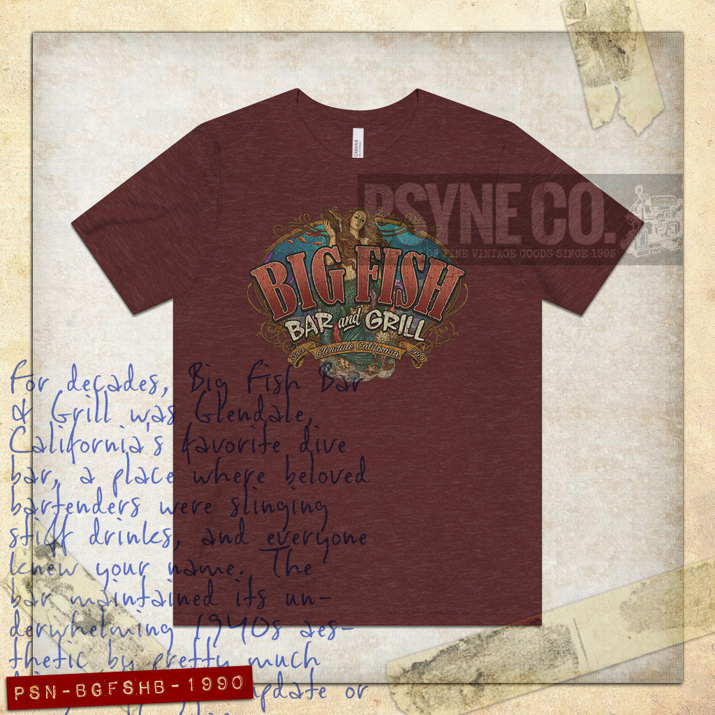 Big Fish Bar & Grill 1990 Vintage Men's T-Shirt