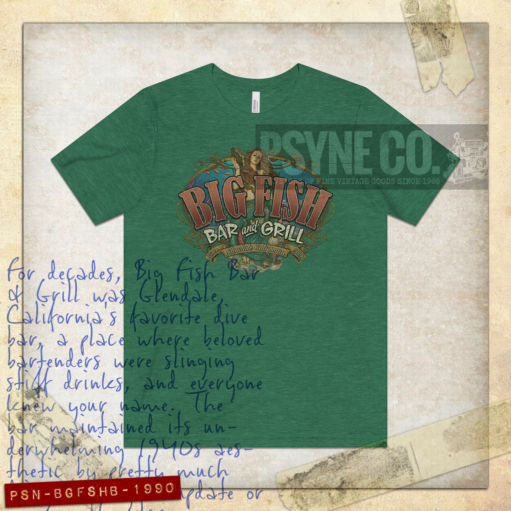 Big Fish Bar & Grill 1990 Vintage Men's T-Shirt