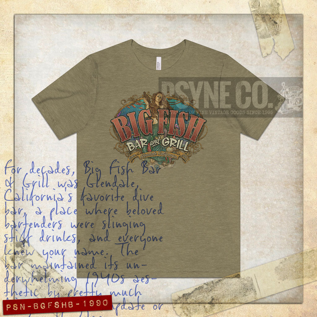 Big Fish Bar & Grill 1990 Vintage Men's T-Shirt