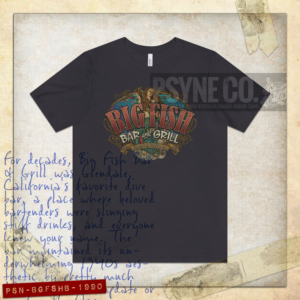 Big Fish Bar & Grill 1990 Vintage Men's T-Shirt