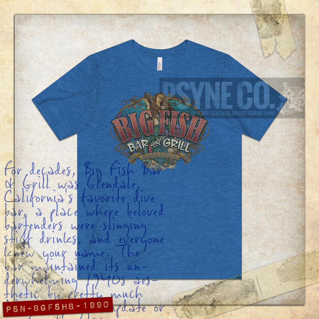 Big Fish Bar & Grill 1990 Vintage Men's T-Shirt