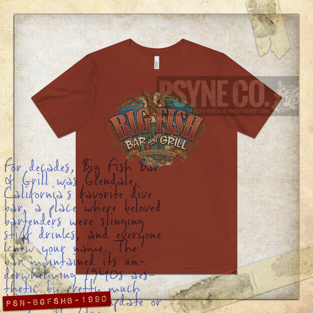 Big Fish Bar & Grill 1990 Vintage Men's T-Shirt