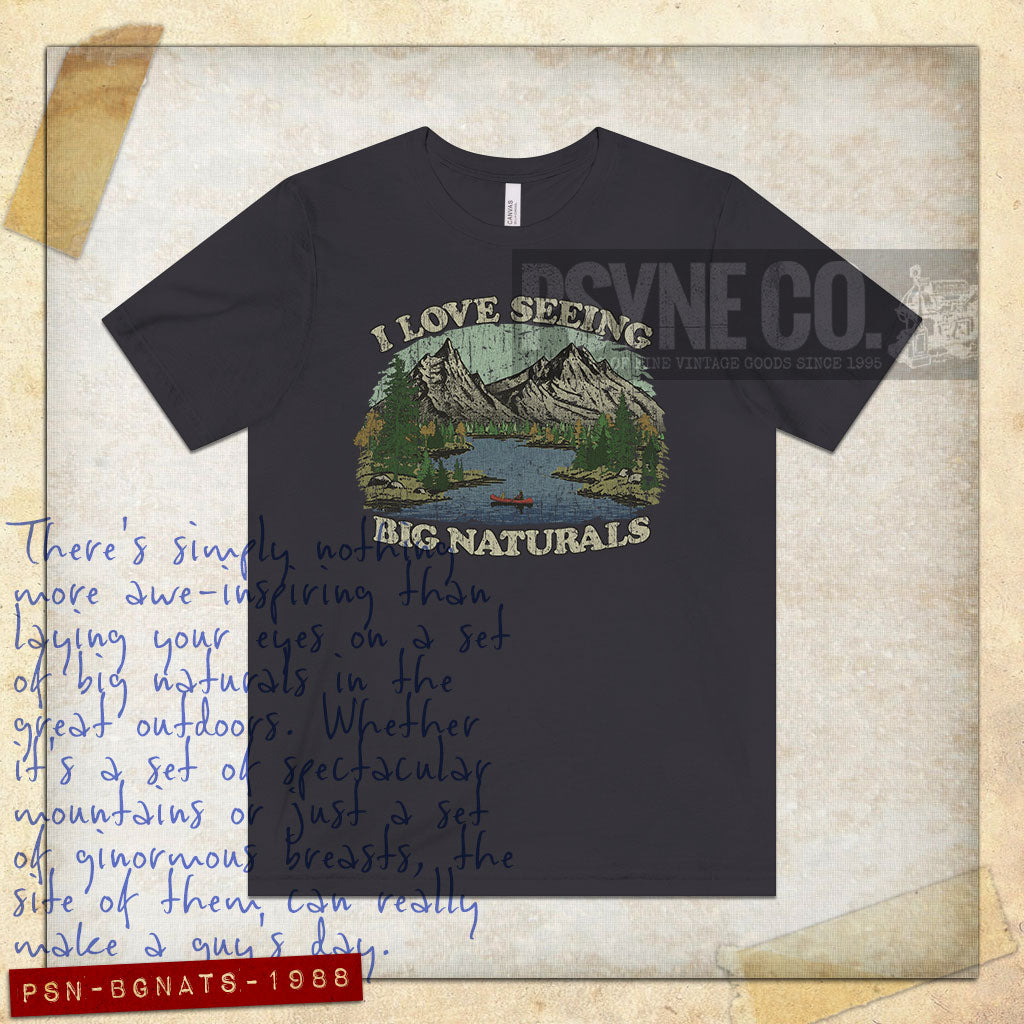 I Love Seeing Big Naturals 1988 Vintage Men's T-Shirt