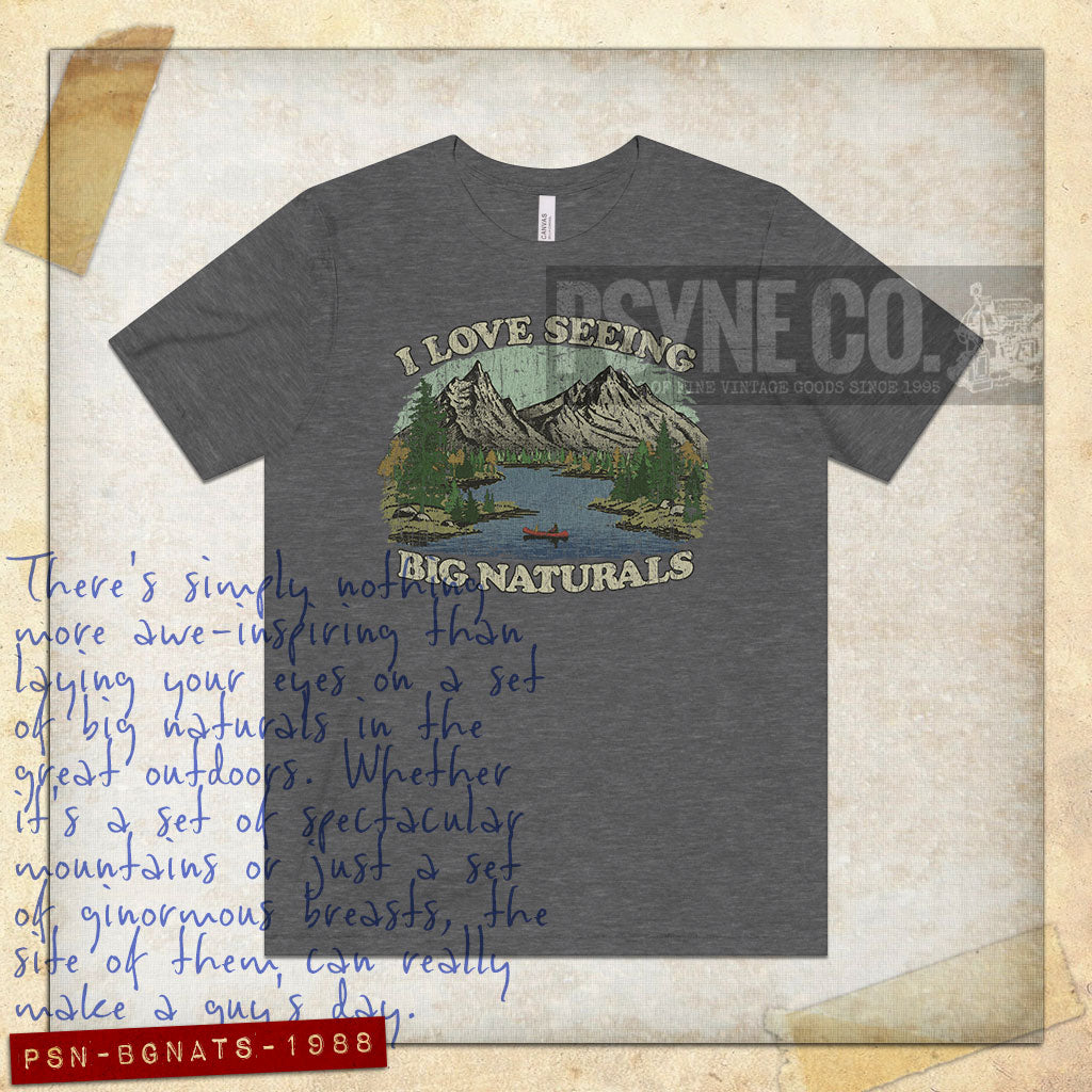 I Love Seeing Big Naturals 1988 Vintage Men's T-Shirt