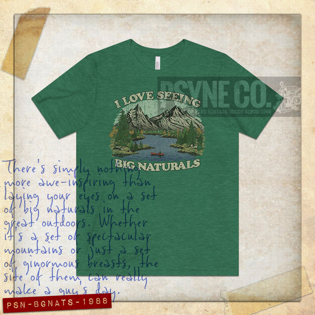 I Love Seeing Big Naturals 1988 Vintage Men's T-Shirt