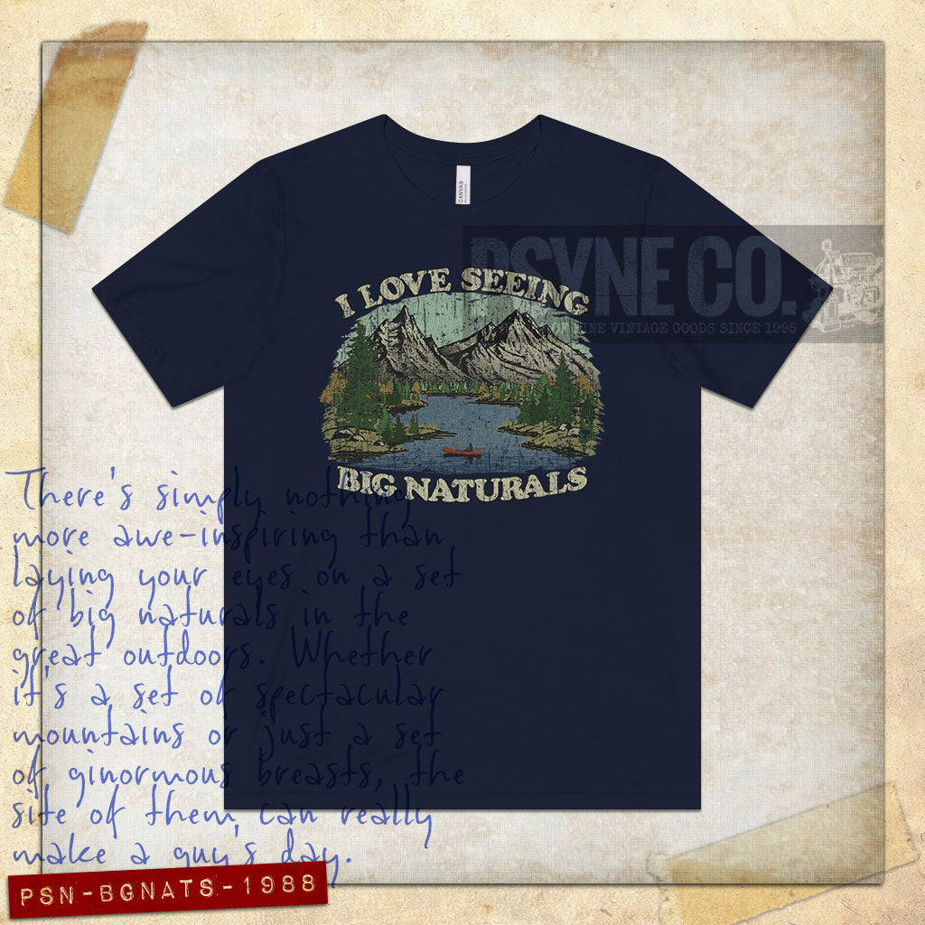 I Love Seeing Big Naturals 1988 Vintage Men's T-Shirt