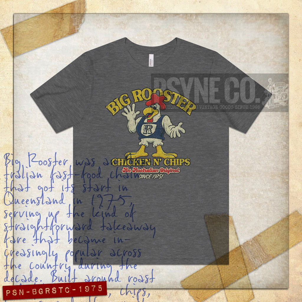 Big Rooster Chicken n' Chips 1975 Vintage Men's T-Shirt