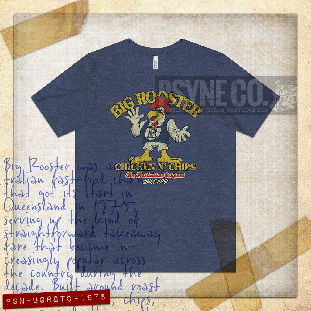 Big Rooster Chicken n' Chips 1975 Vintage Men's T-Shirt