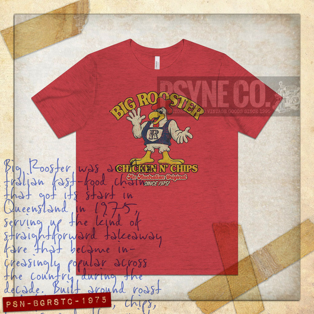 Big Rooster Chicken n' Chips 1975 Vintage Men's T-Shirt