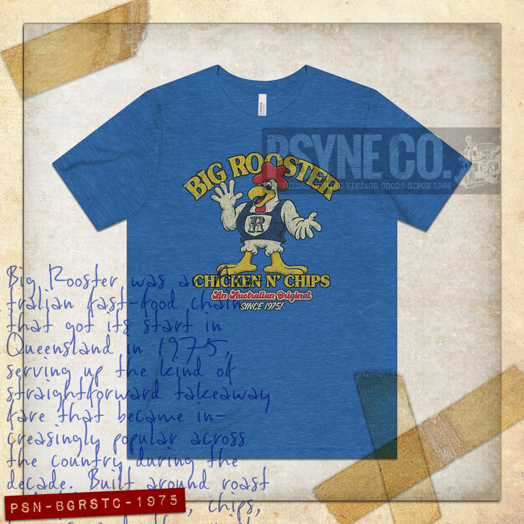 Big Rooster Chicken n' Chips 1975 Vintage Men's T-Shirt