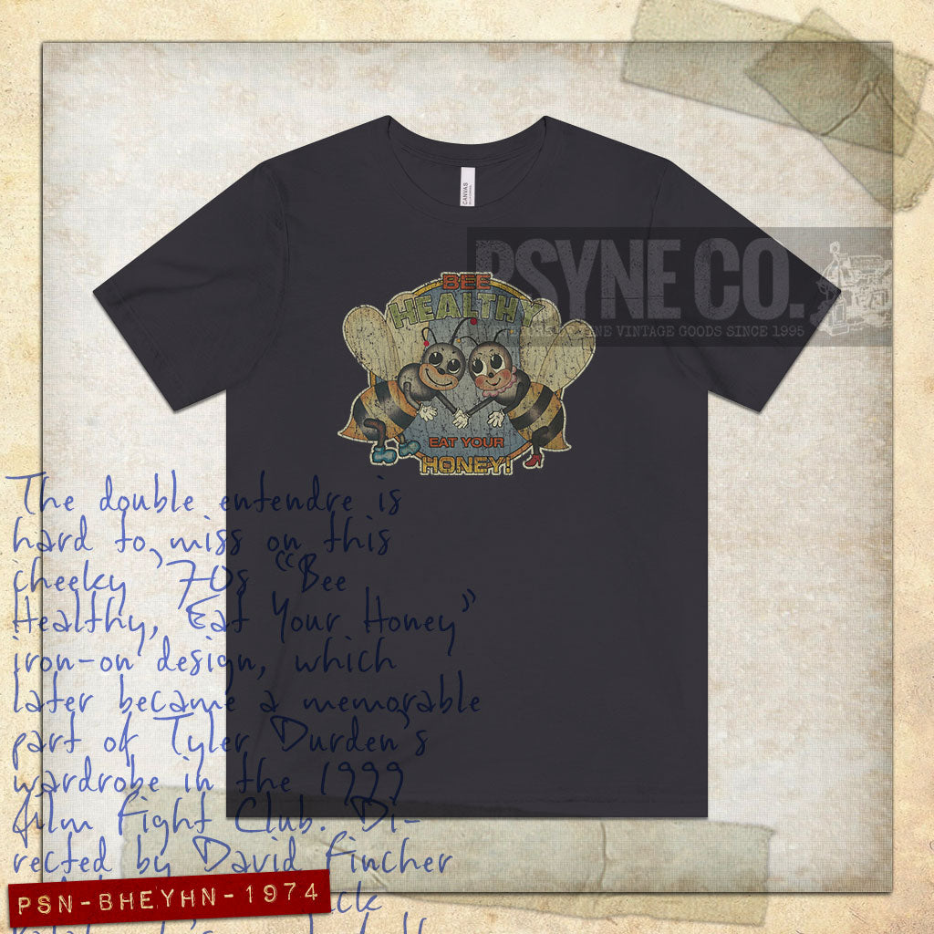 Bee Healthy, Eat Your Honey 1974 Vintage Men's T-Shirt