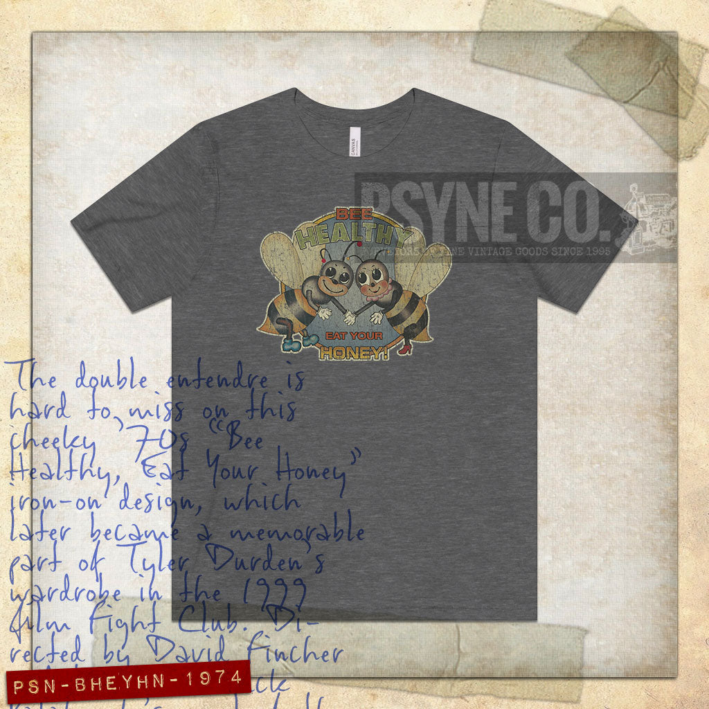 Bee Healthy, Eat Your Honey 1974 Vintage Men's T-Shirt