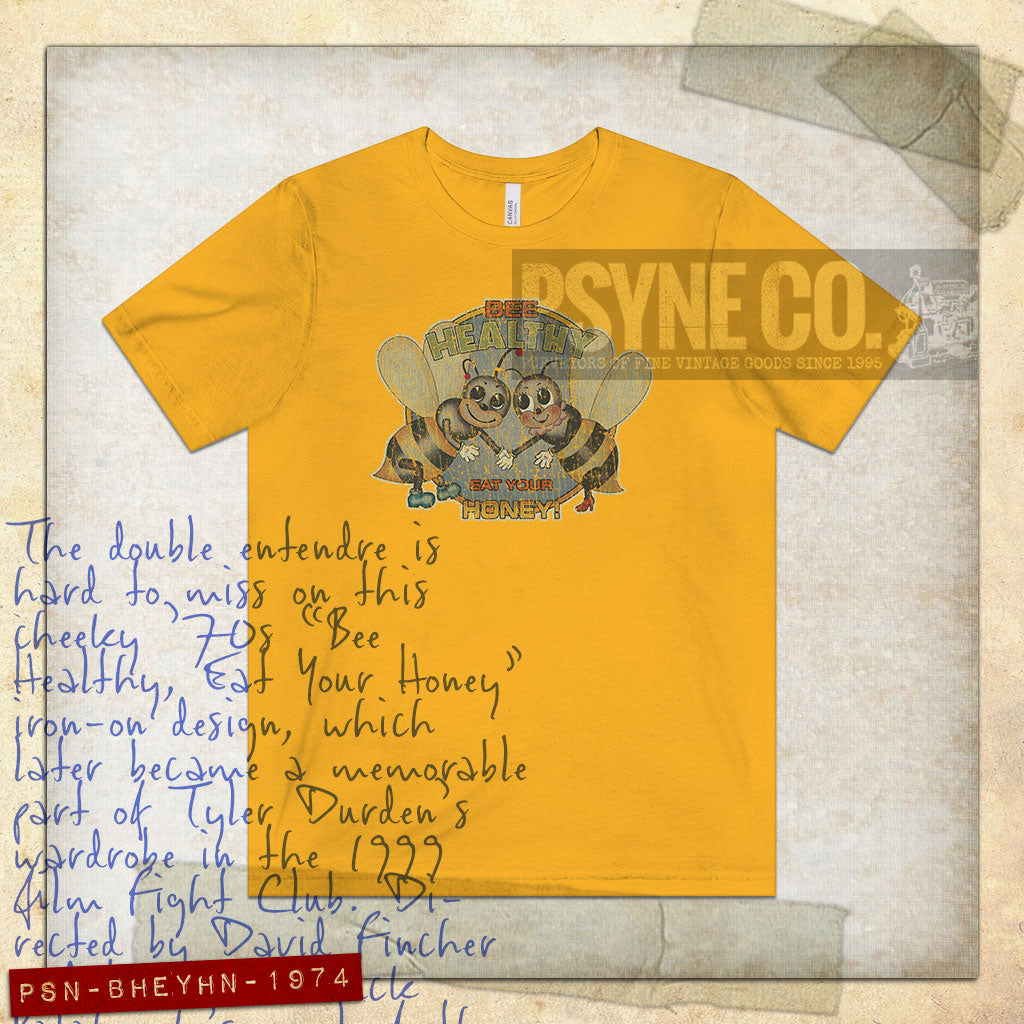 Bee Healthy, Eat Your Honey 1974 Vintage Men's T-Shirt