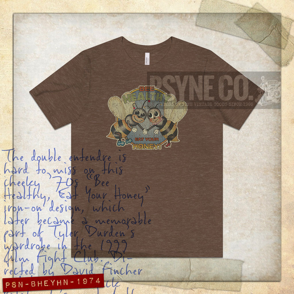 Bee Healthy, Eat Your Honey 1974 Vintage Men's T-Shirt