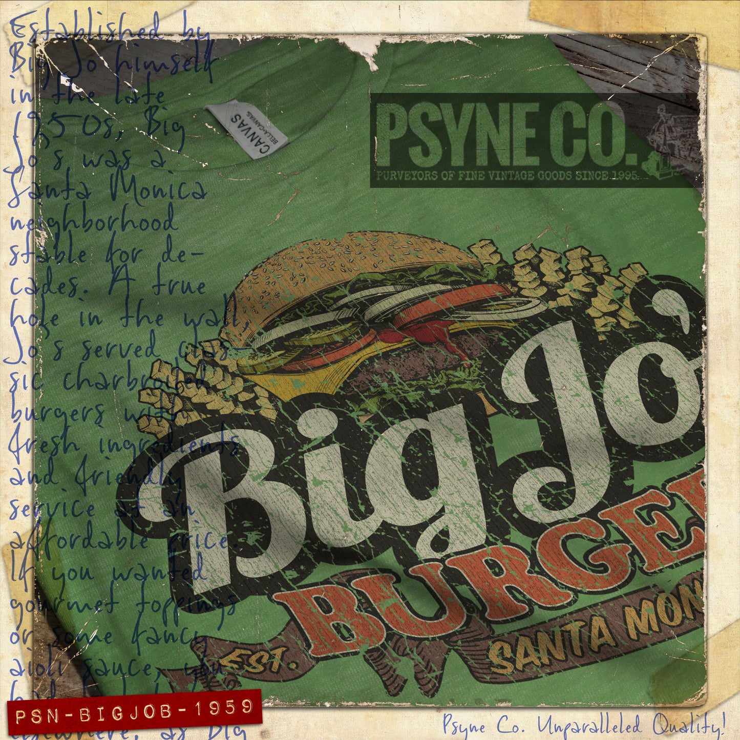 Big Jo's Burgers 1959 Vintage Men's T-Shirt