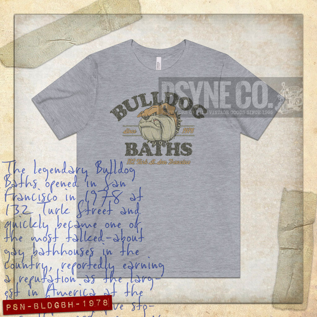 Bulldog Baths San Francisco 1978 Vintage Men's T-Shirt