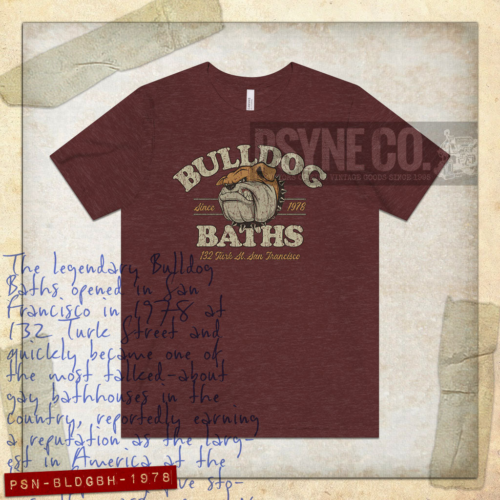 Bulldog Baths San Francisco 1978 Vintage Men's T-Shirt