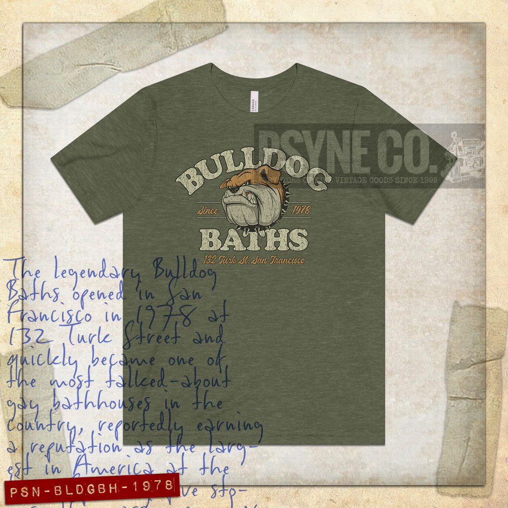 Bulldog Baths San Francisco 1978 Vintage Men's T-Shirt