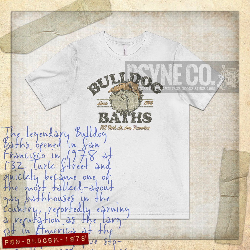 Bulldog Baths San Francisco 1978 Vintage Men's T-Shirt