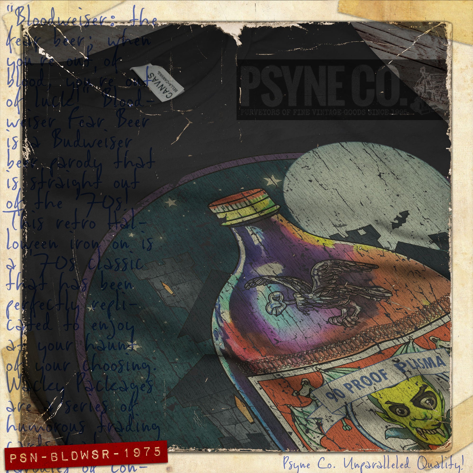 Bloodweiser Fear Beer 1975 Vintage Men's T-Shirt