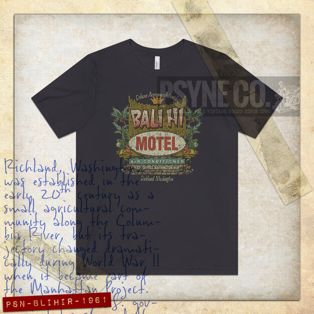 Bali-Hi Motel Richland 1961 Vintage Men's T-Shirt