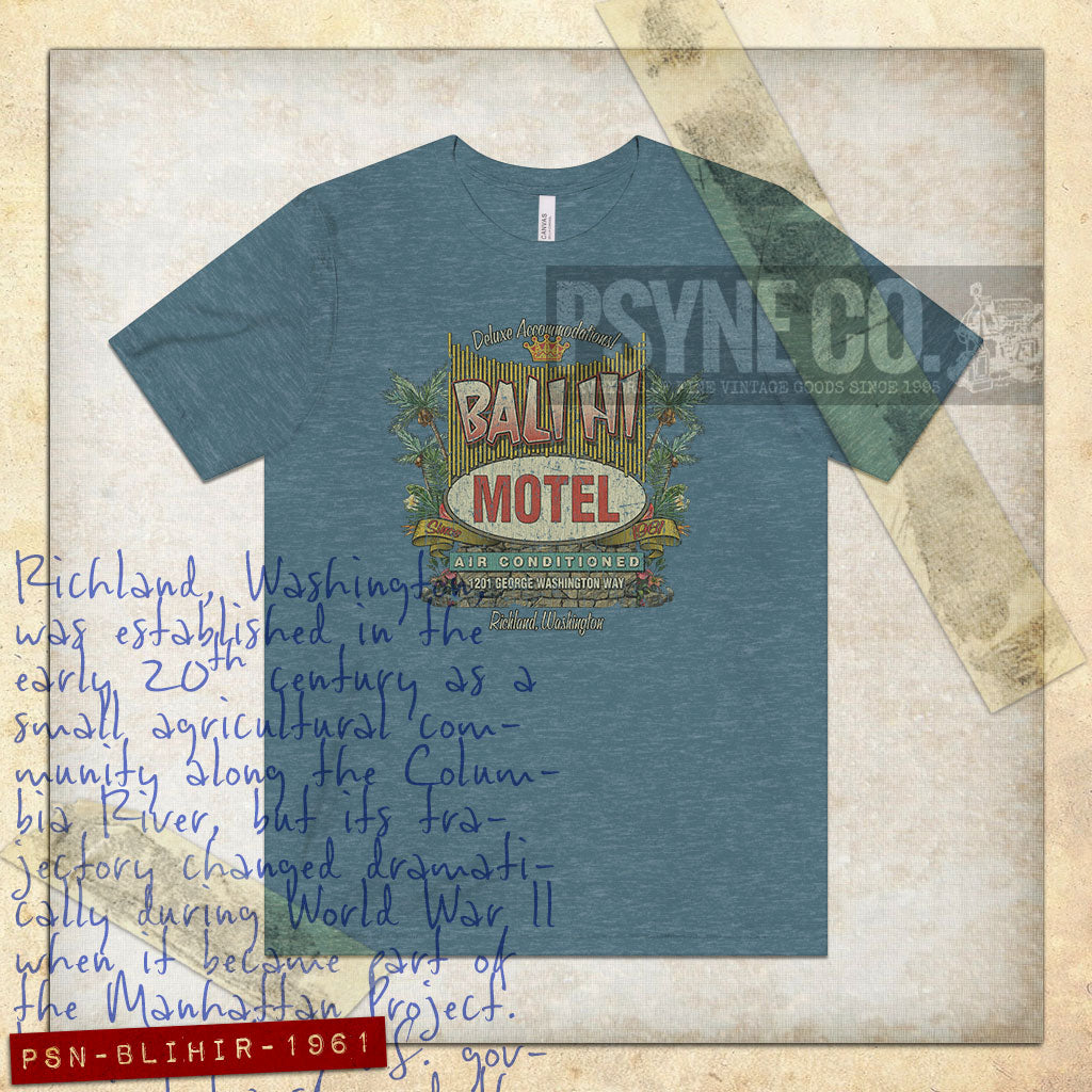 Bali-Hi Motel Richland 1961 Vintage Men's T-Shirt