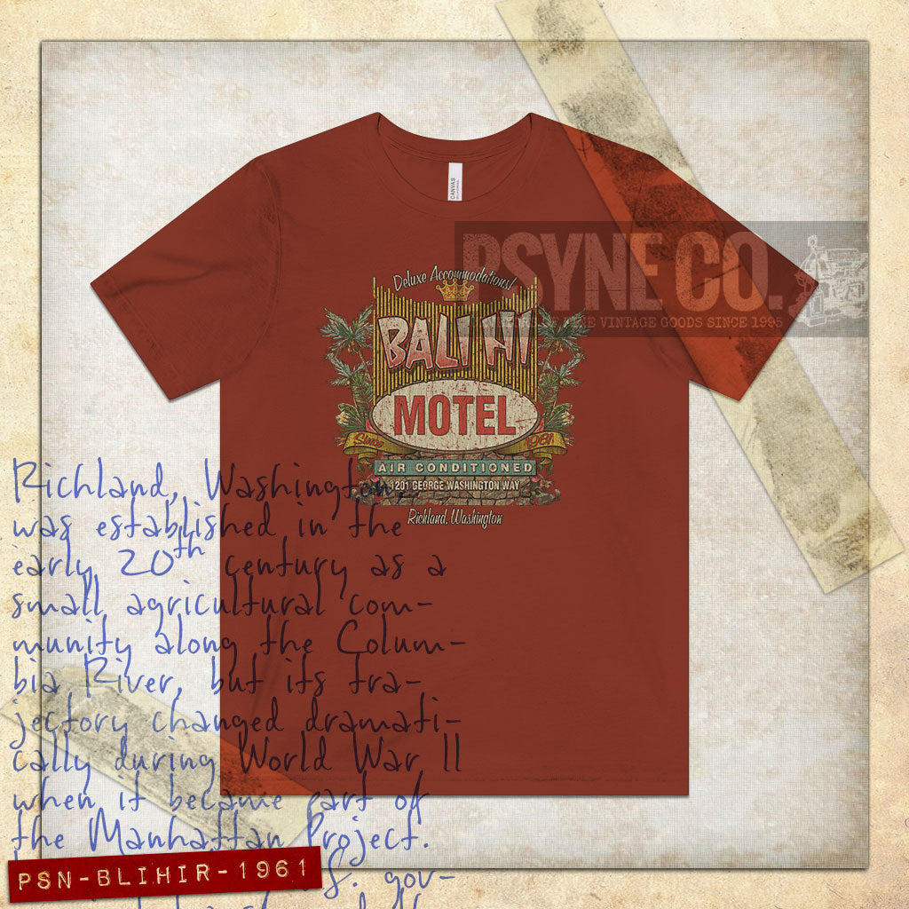 Bali-Hi Motel Richland 1961 Vintage Men's T-Shirt