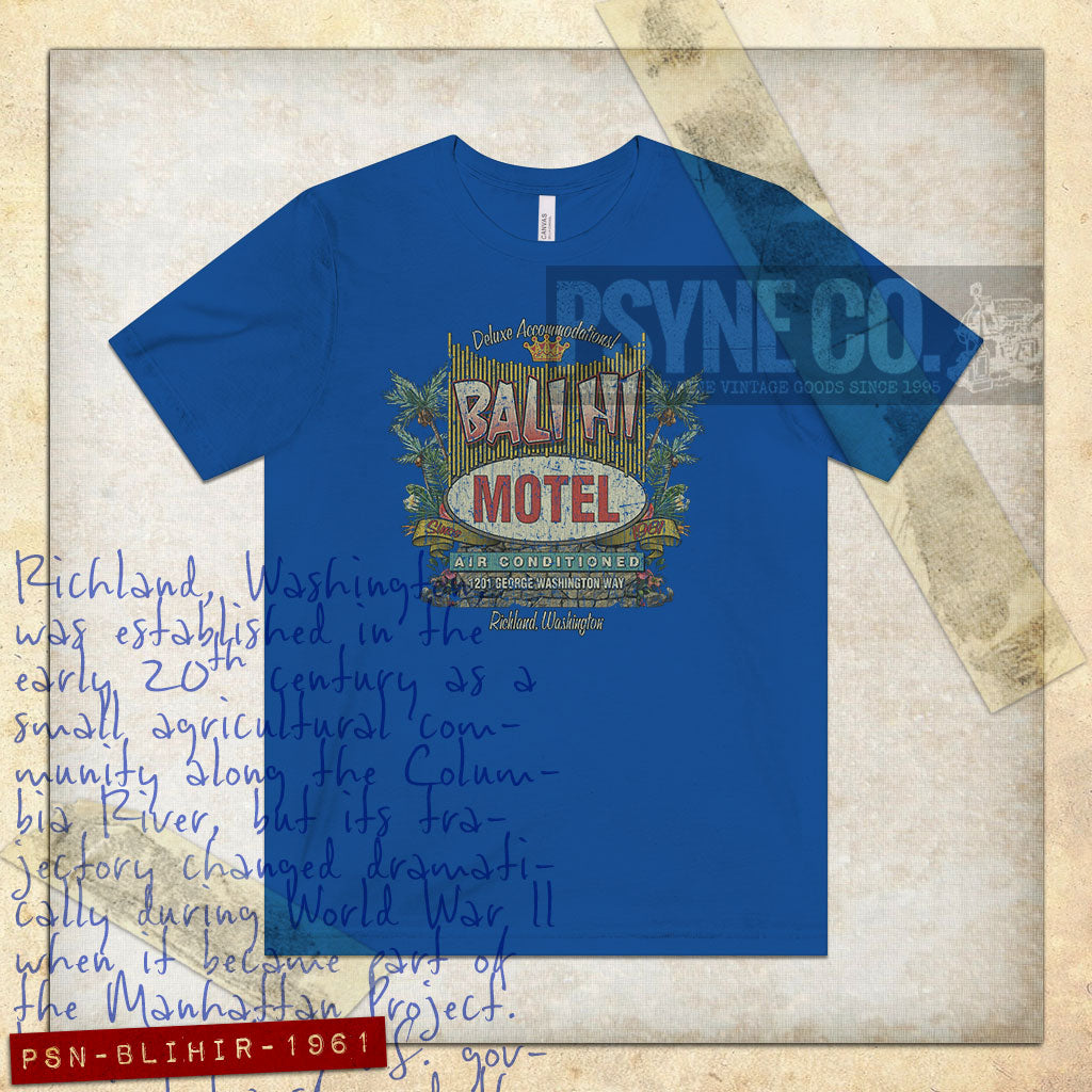 Bali-Hi Motel Richland 1961 Vintage Men's T-Shirt
